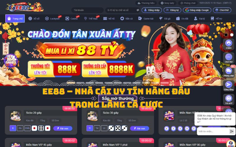 EE88 – Nhà Cái Uy Tín Hàng Đầu Trong Làng Cá Cược